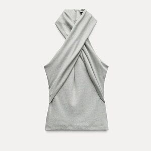 Elegant Gray Women's Halter Top